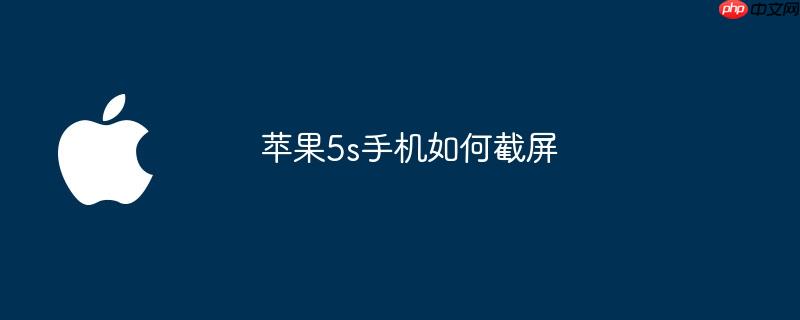 苹果5s手机如何截屏
