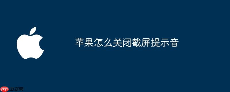 苹果怎么关闭截屏提示音