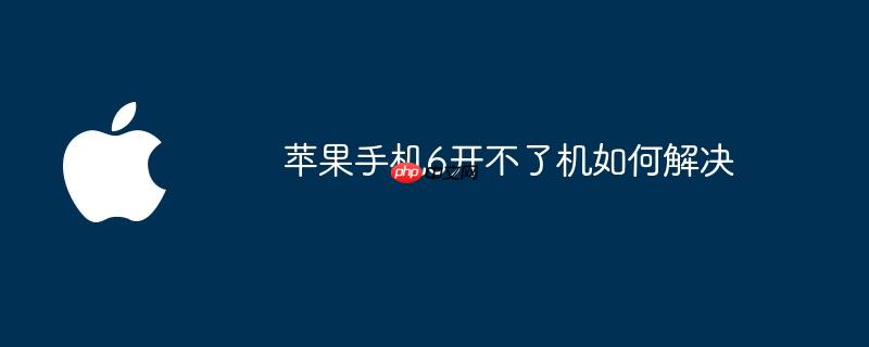 苹果手机6开不了机如何解决