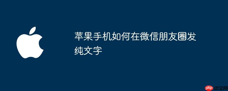 苹果手机如何在微信朋友圈发纯文字