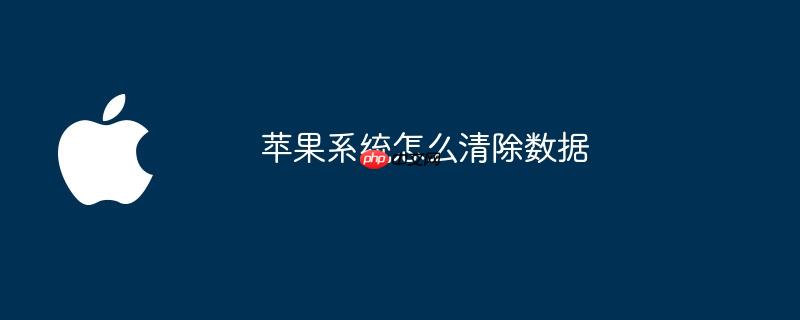 苹果系统怎么清除数据