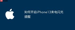 如何开启iPhone13来电闪光提醒