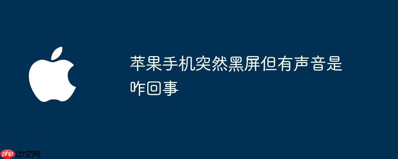 苹果手机突然黑屏但有声音是咋回事