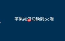 苹果如何切换到pc端