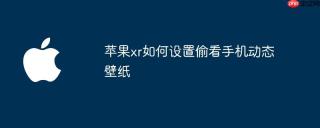 苹果xr如何设置偷看手机动态壁纸