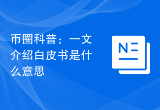 币圈科普：一文介绍白皮书是什么意思