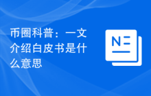 币圈科普：一文介绍白皮书是什么意思