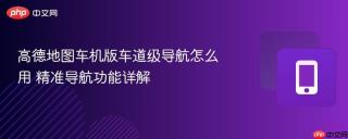 高德地图车机版车道级导航怎么用 精准导航功能详解