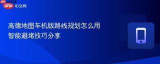 高德地图车机版路线规划怎么用 智能避堵技巧分享