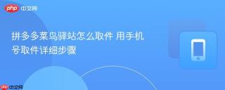 拼多多菜鸟驿站怎么取件 用手机号取件详细步骤