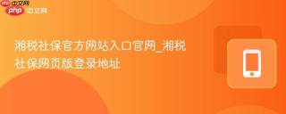 湘税社保官方网站入口官网_湘税社保网页版登录地址