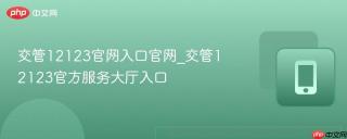 交管12123官网入口官网_交管12123官方服务大厅入口