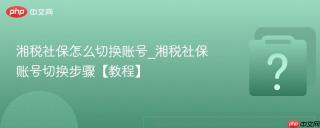湘税社保怎么切换账号_湘税社保账号切换步骤【教程】