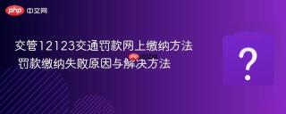 交管12123交通罚款网上缴纳方法 罚款缴纳失败原因与解决方法