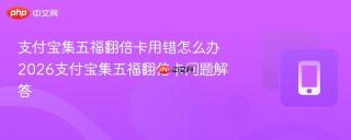 支付宝集五福翻倍卡用错怎么办 2026支付宝集五福翻倍卡问题解答