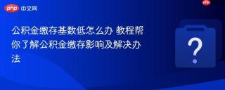 公积金缴存基数低怎么办 教程帮你了解公积金缴存影响及解决办法