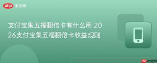 支付宝集五福翻倍卡有什么用 2026支付宝集五福翻倍卡收益规则