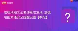 高德地图怎么看违章高发地_高德地图交通安全提醒设置【教程】