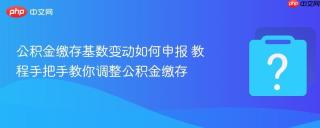 公积金缴存基数变动如何申报 教程手把手教你调整公积金缴存
