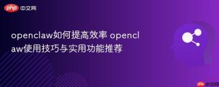 openclaw如何提高效率 openclaw使用技巧与实用功能推荐