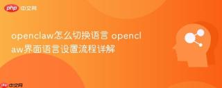 openclaw怎么切换语言 openclaw界面语言设置流程详解