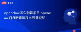 openclaw怎么创建项目 openclaw项目新建流程与设置说明