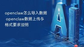 openclaw怎么导入数据 openclaw数据上传与格式要求说明