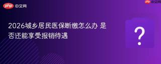 2026城乡居民医保断缴怎么办 是否还能享受报销待遇