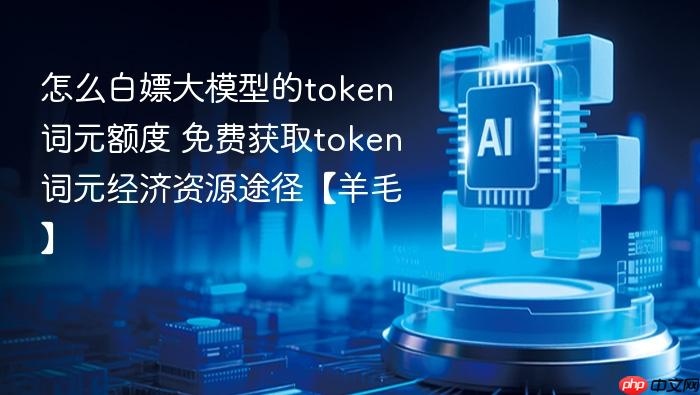 怎么白嫖大模型的token词元额度 免费获取token词元经济资源途径【羊毛】