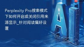 perplexity pro搜索模式下如何开启或关闭引用来源显示_针对阅读偏好设置
