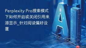 Perplexity Pro搜索模式下如何开启或关闭引用来源显示_针对阅读偏好设置