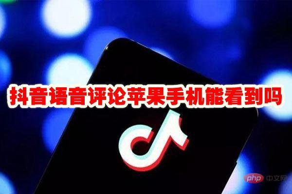 抖音语音评论苹果手机能看到吗