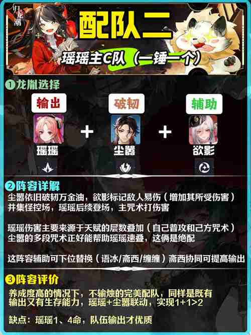 归龙潮新手强力阵容怎么选 菜鸟必看：超强组合搭配攻略