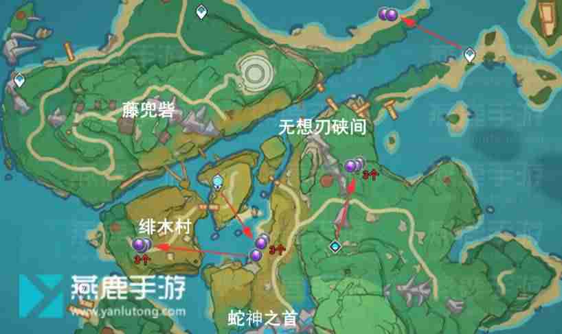 紫晶块采集路线图一览 紫晶块采集路线图攻略