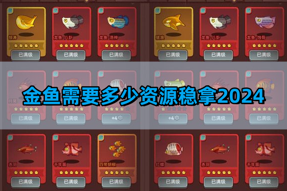 咸鱼之王金鱼需要多少资源稳拿2024 白嫖金鱼最低资源