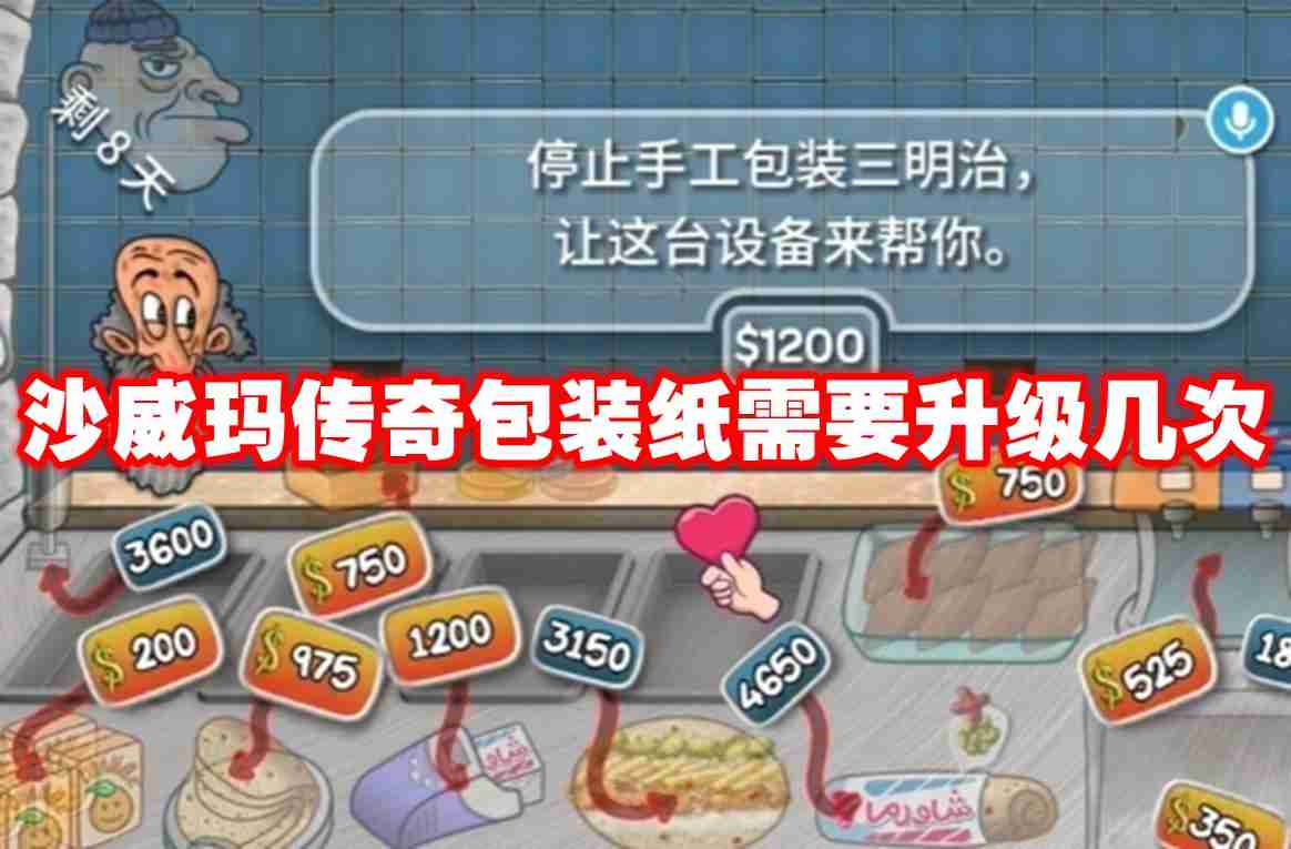 沙威玛传奇包装纸需要升级几次 沙威玛传奇包装纸升级次数