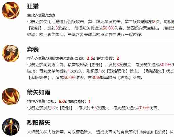 无尽梦回弓箭之梦技能是什么 弓箭之梦技能一览