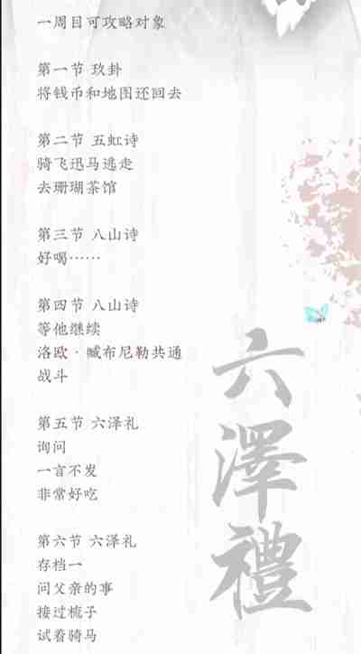 茉莉花之炯攻略 茉莉花之炯角色个人线攻略