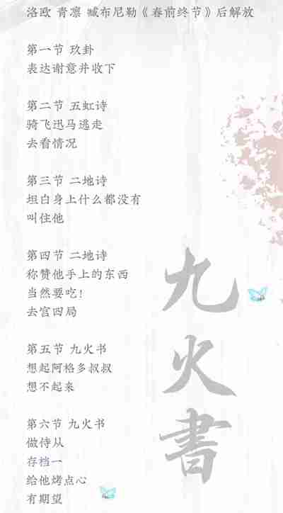 茉莉花之炯攻略 茉莉花之炯角色个人线攻略