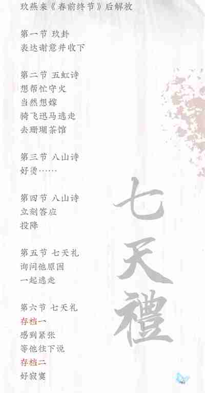 茉莉花之炯攻略 茉莉花之炯角色个人线攻略