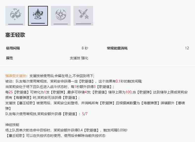 尘白禁区茉莉安幽潮技能是什么 茉莉安幽潮技能攻略