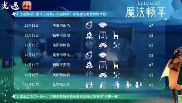 光遇魔法工坊特惠活动奖励有哪些 魔法工坊特惠活动玩法规则及奖励一览
