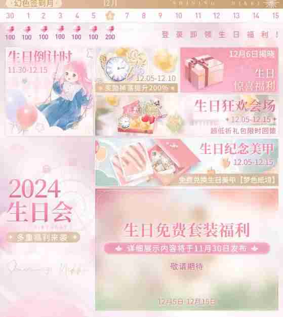 闪耀暖暖2024暖暖生日庆典活动什么时候开始 2024暖暖生日庆典活动开始时间及奖励图文详解
