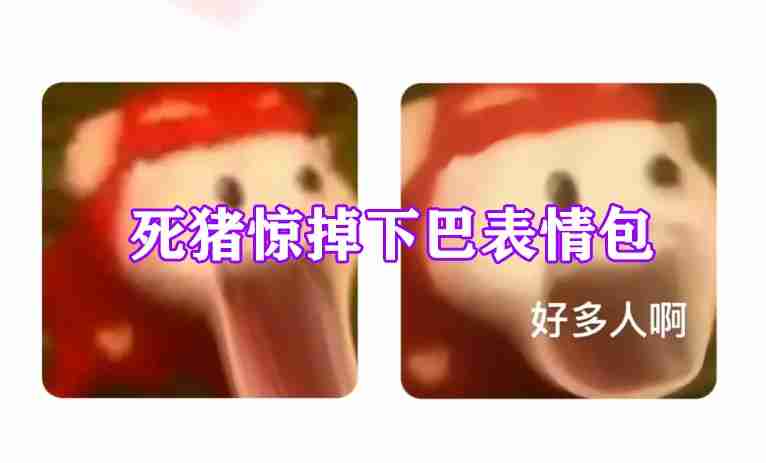 抖音死猪惊掉下巴表情包是什么梗 死猪惊掉下巴表情包分享