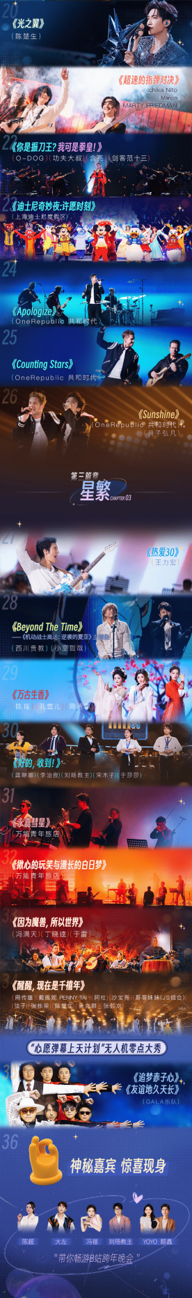 哔哩哔哩跨年晚会阵容都有谁 B站跨年晚会节目单介绍