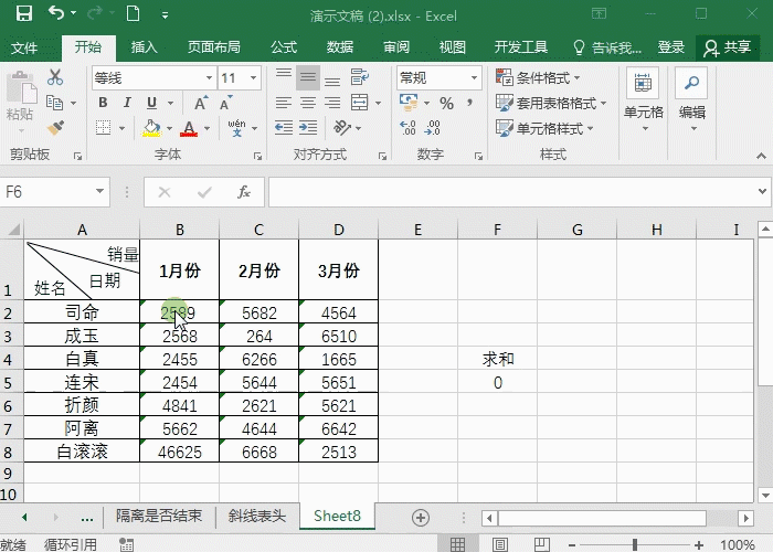Excel数据求和结果总是0 问题出在哪