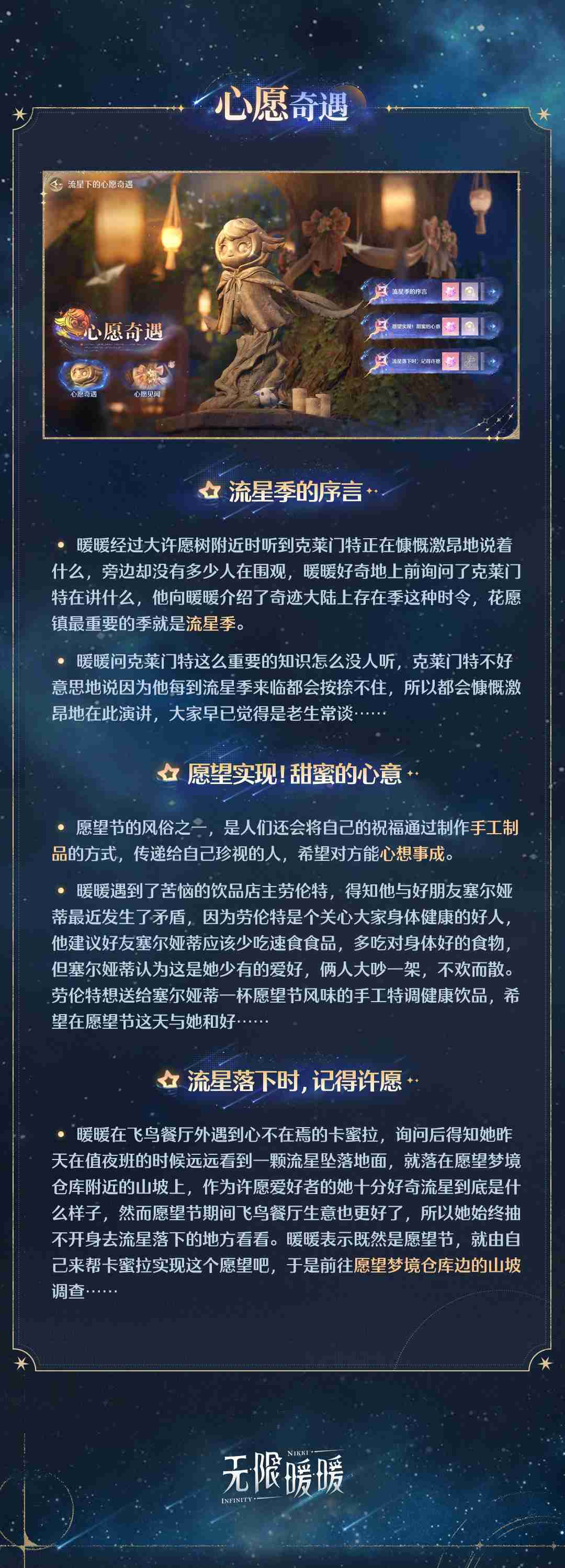 无限暖暖愿望节怎么玩 无限暖暖1.1流星季愿望节活动介绍
