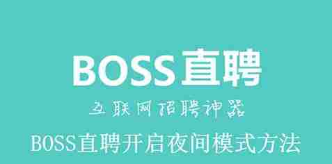 BOSS直聘如何开启夜间模式 BOSS直聘开启夜间模式方法
