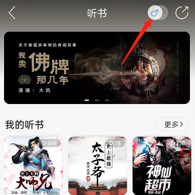网易云音乐听小说怎么切换频道 网易云音乐切换男女频道听书教程一览