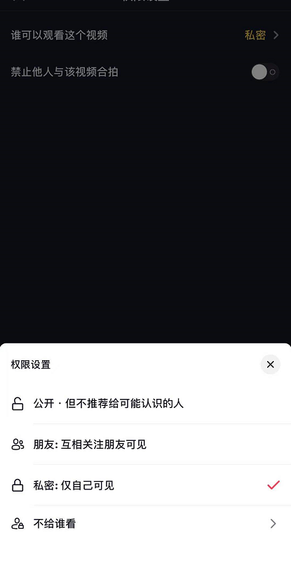 抖音怎么把作品设置成私密 抖音视频设为私密教程一览